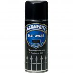 Hammerite direct over roest metaallak verspuitbaar mat zwart - 400 ml.