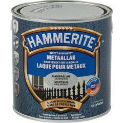 Hammerite direct over roest metaallak hamerslag zilvergrijs - 2,5 liter