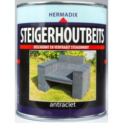 Hermadix steigerhoutbeits antraciet - 750 ml.