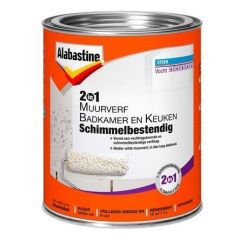 Alabastine muurverf 2in1 badkamer & keuken anti schimmel - 1 liter
