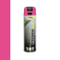 Colormark Ecomarker krijtspray - roze - voor tijdelijke markeringen - 500 ml