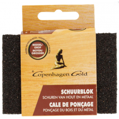 Copenhagen Gold schuurspons - middel/grof 16 x 8,5 x 4 cm