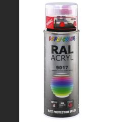 Dupli-Color acryllak hoogglans RAL 9017 verkeerszwart - 400 ml.