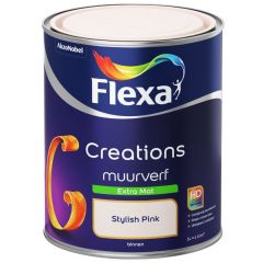 Flexa creations muurverf extra mat stylish pink 3002 - 1 liter.
