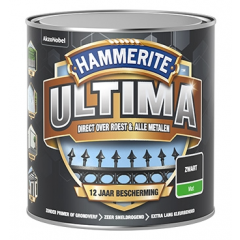 Hammerite Ultima metaallak mat zwart - 250 ml