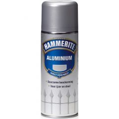 Hammerite direct over roest metaallak verspuitbaar aluminium - 400 ml.