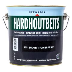 Hermadix hardhoutbeits zwart transparant - 2,5 liter