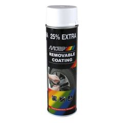 Motip removable coating / verwijderbare film hoogglans wit (04303) - 500 ml.