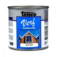 Tenco verf acryl zijdeglans wit (RAL 9010) - 250 ml