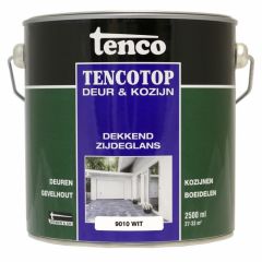 Tenco tencotop houtbescherming dekkend zijdeglans wit (64) - 2,5 liter