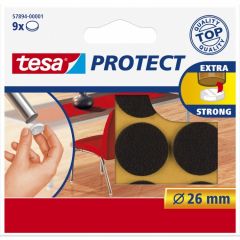Tesa protect vilt bruin 26 mm. - 9 stuks